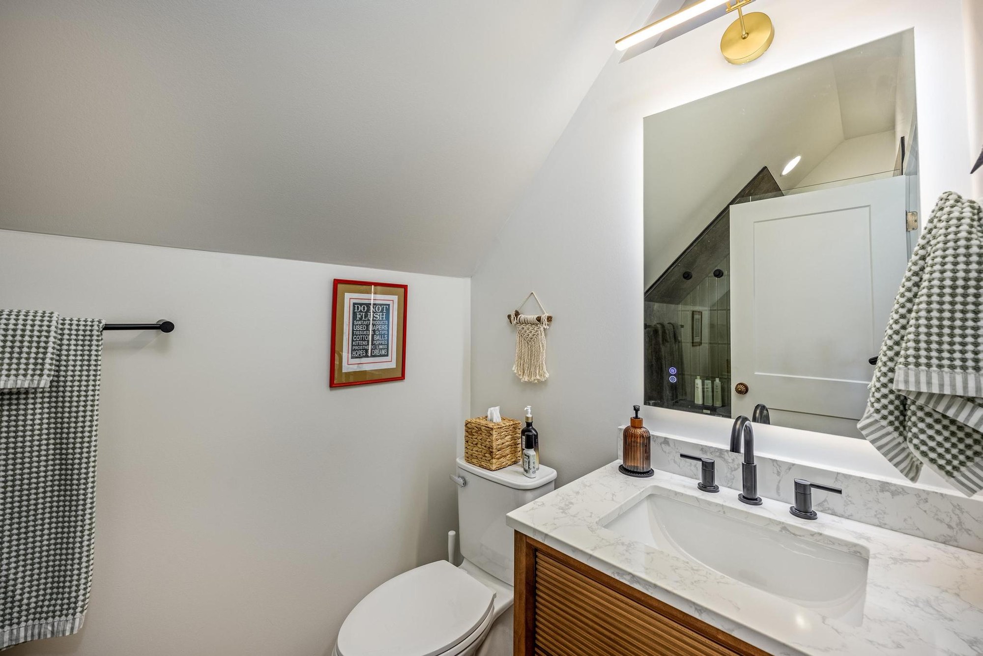 Bathroom vanity at The Roost